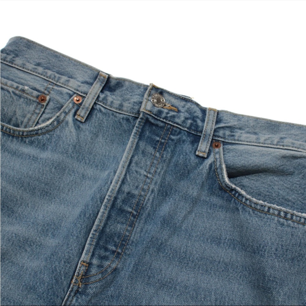 Re/Done 90s Comfy Denim Jeans w/ Rips Size 29 in Sunfaded Destroy Blue